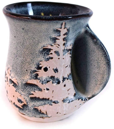 TAG Forest Hand Warmer Coffee Tea Hot Chocolate Mug Stoneware 18oz Navy Blue