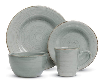 Tag - Sonoma 16-Piece Ironstone Ceramic Dinner Set, A Stylish Way to Bring Bold Color to Your Table, Slate Blue