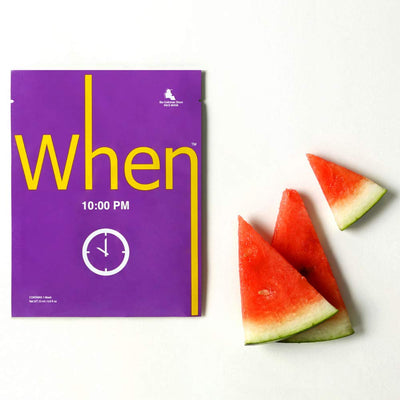 When 10pm Sheet Mask with Vitamin C & Watermelon extract for Night Time Recovery (4 set) Pack of 4